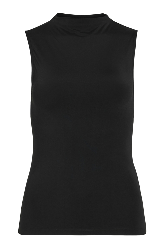 VILEOA S/L FUNNEL NECK TOP - NOOS 14112661 BLACK